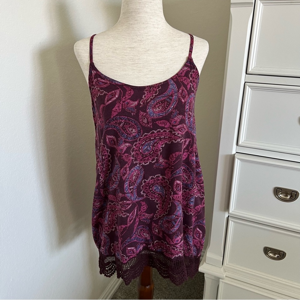 Paisley Crochet Trim Cami